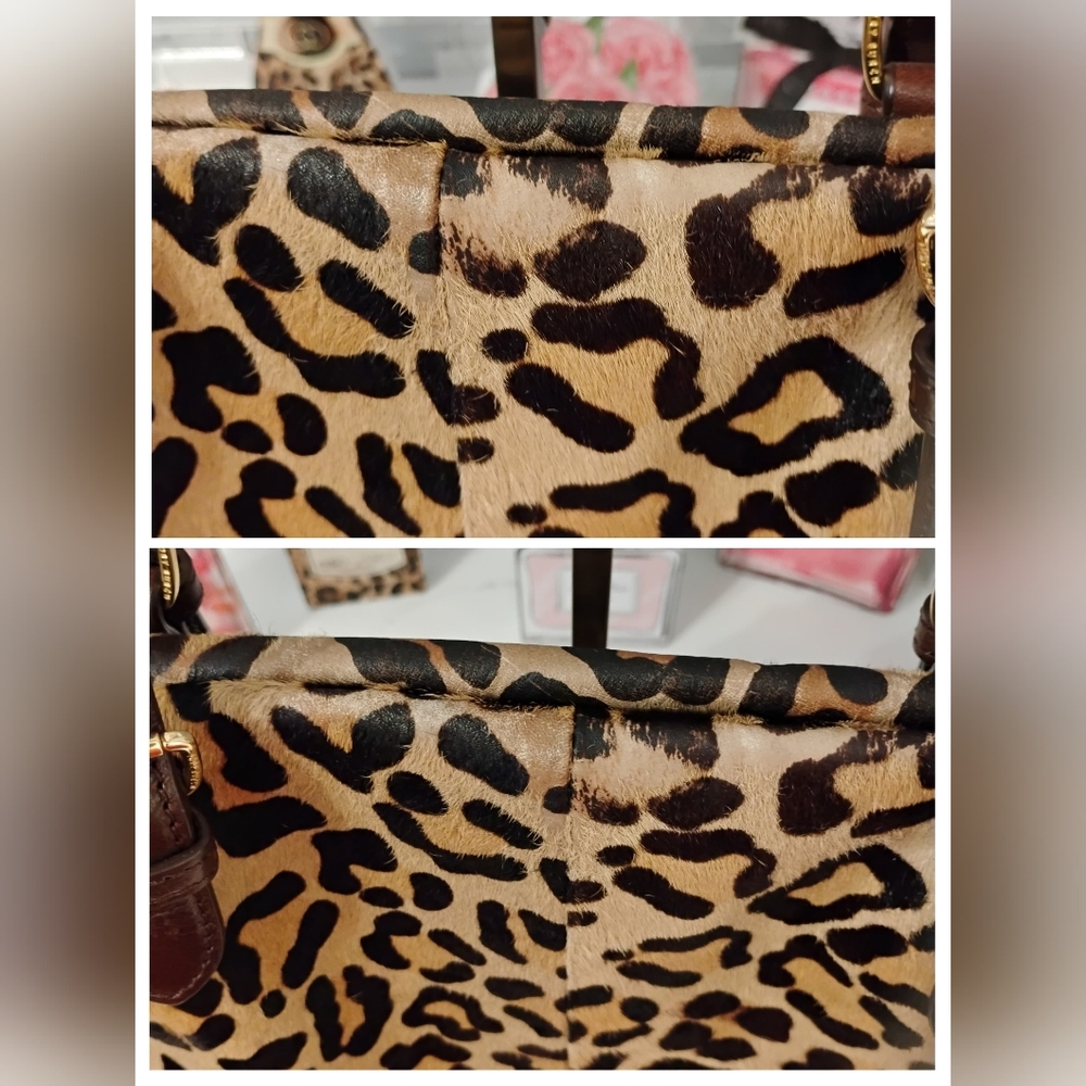 Tory Burch Tote - Leopard Calf Hair & Brown Leather-Trim GHW - Picture 16 of 16